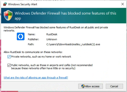 RustDesk Firewall